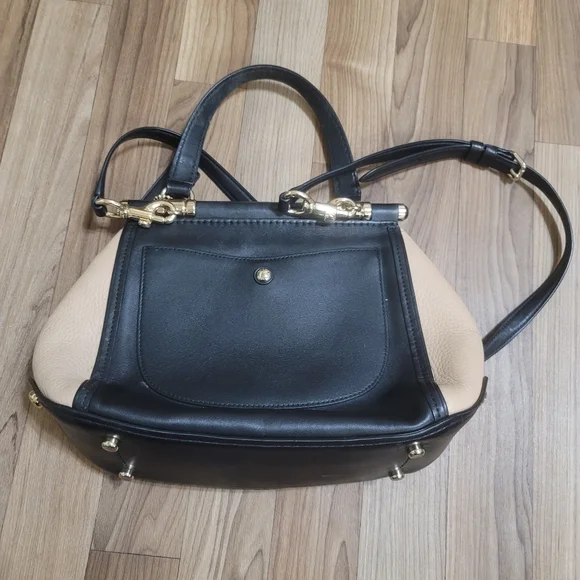 Coach Drifter Carryall In Colorblock Exotic Embossed Leather Black Animal Print - Picture 7 of 9